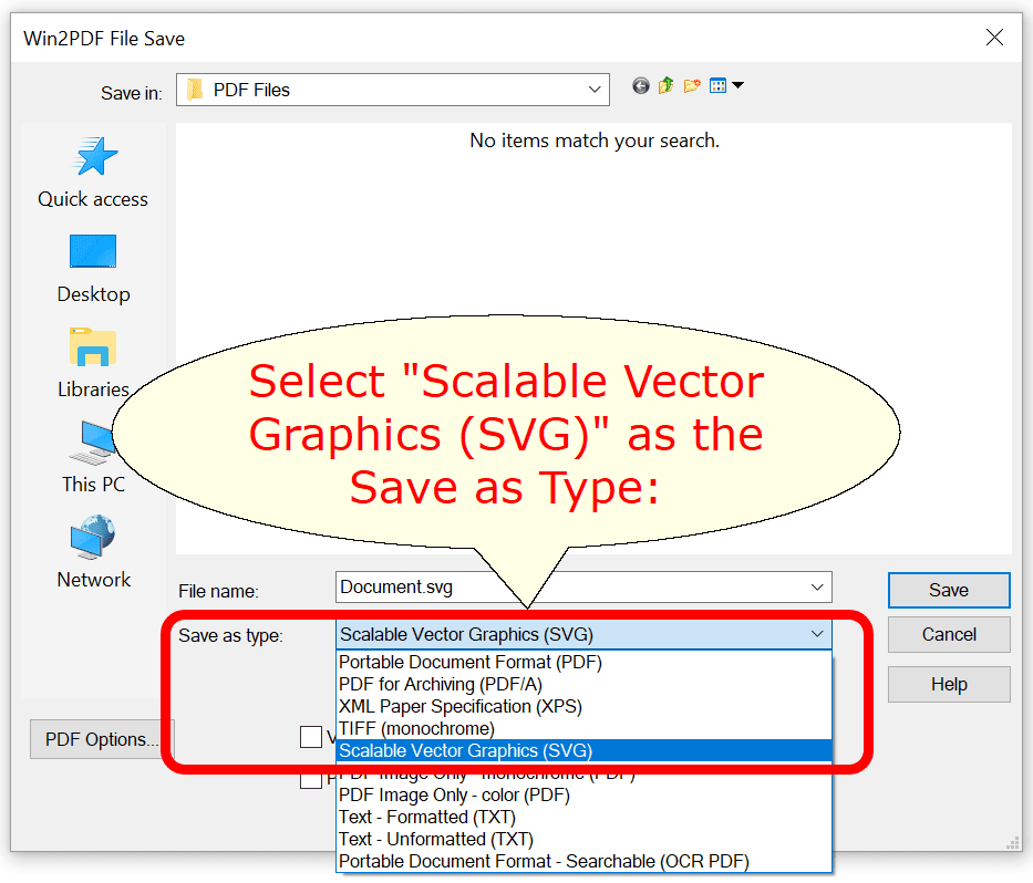 Windows で Svg ファイルを保存するにはどうすればよいですか?