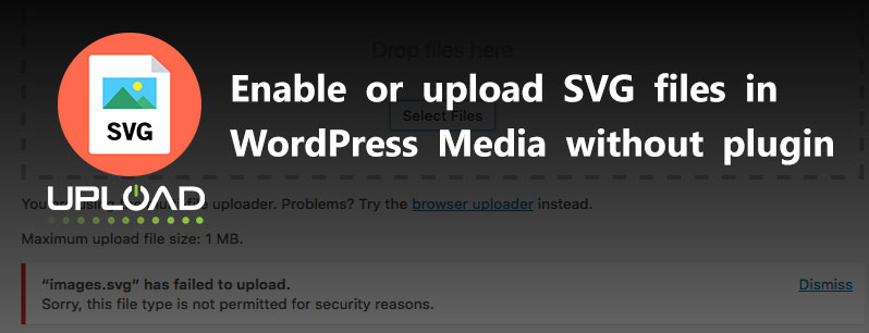 Come caricare un'immagine Svg in WordPress senza plug-in
