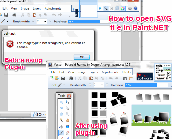 Posso aprire il file Svg in Paint?