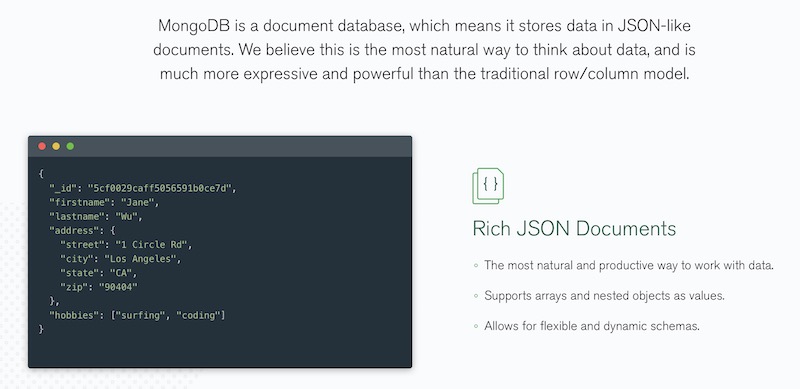 Posso archiviare Json in MongoDB?