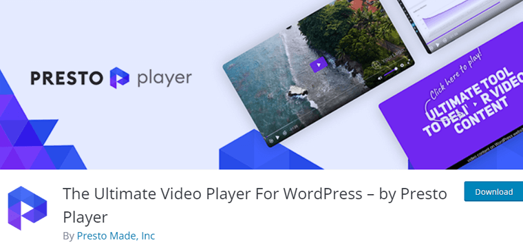 Плагин Presto Player для видеоплеера WordPress