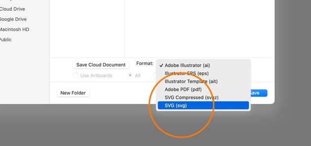 Você pode salvar um arquivo do Illustrator como um SVG?