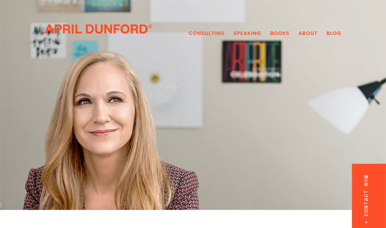 Sitio web de April Dunford