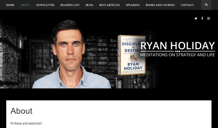 Sito web delle vacanze di Ryan