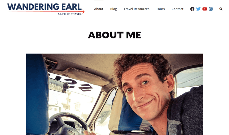 Site-ul web Wandering Earl