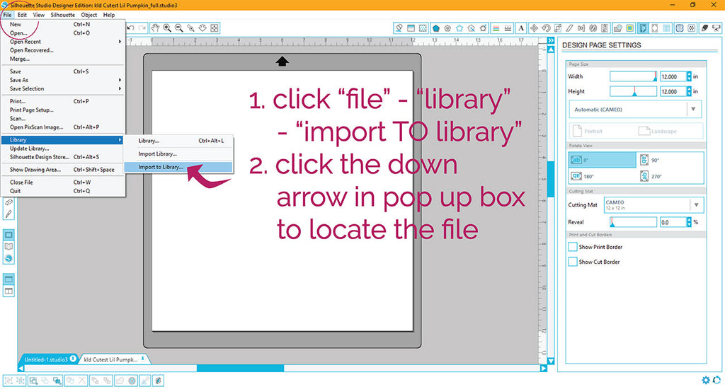 Comment importer des fichiers Svg dans Silhouette Studio Basic Edition