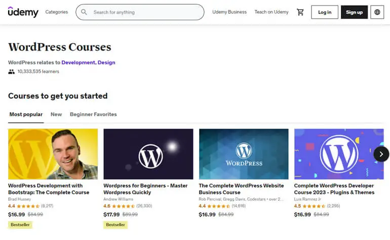 Udemy WordPress 과정