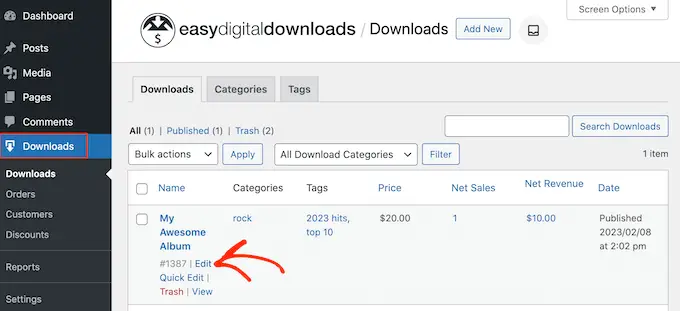 Selling music online using WordPress and Easy Digital Downloads