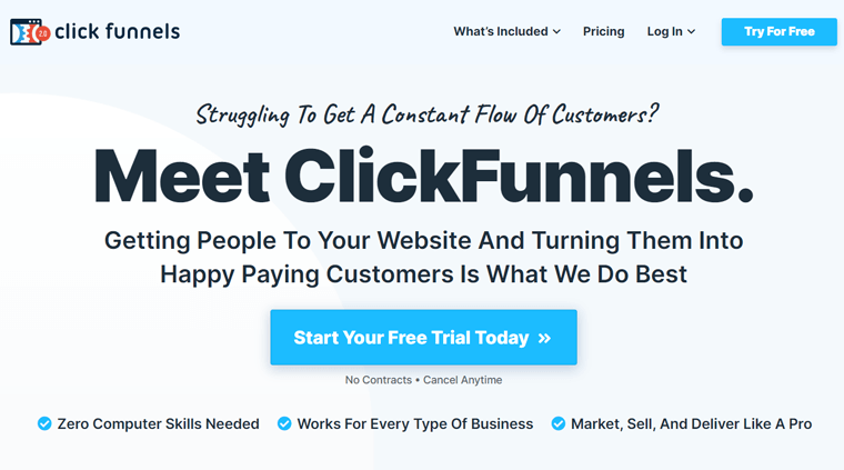 ClickFunnels vs WordPress - Plataforma de construção de funis