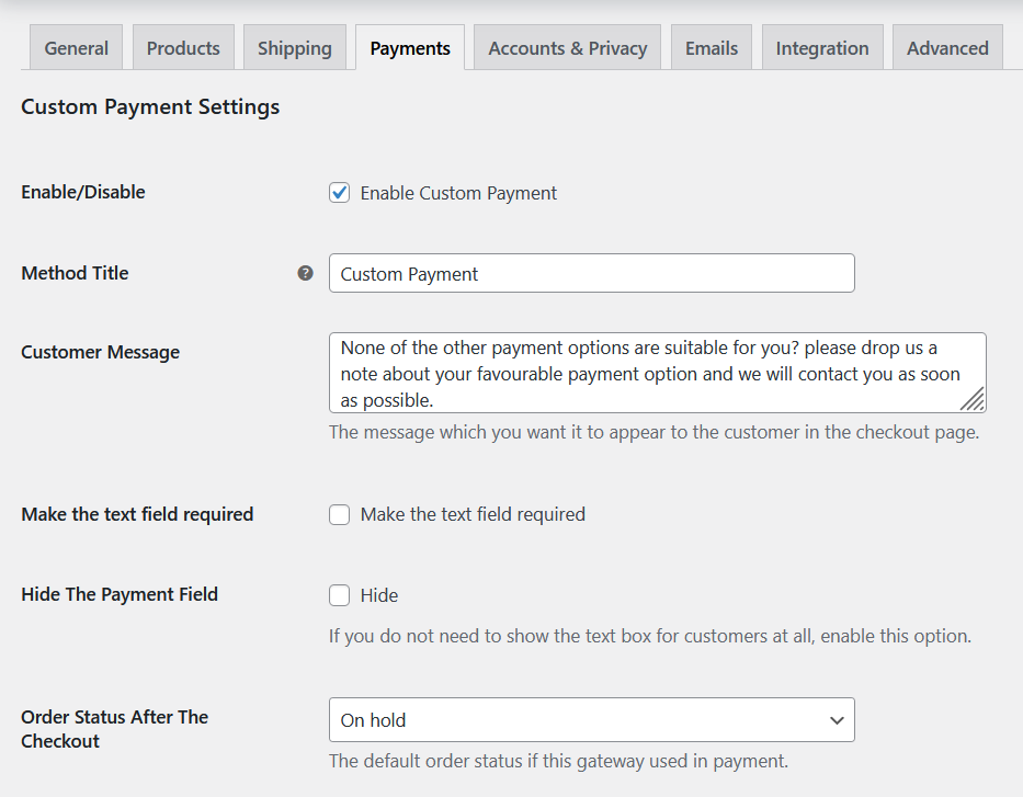 Plugin gateway pembayaran khusus WooCommerce