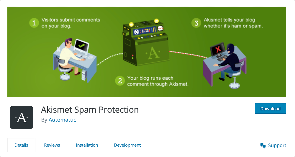 Complemento Akismet Spam Protection wordpress ai