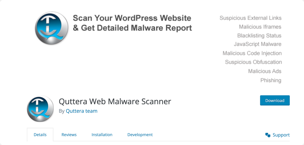 Escáner de malware web Quttera