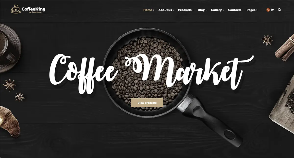 Tema WordPress para tienda de té CoffeeKing