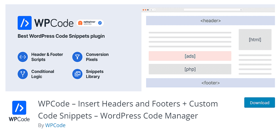 Código WP – Insertar encabezados y pies de página