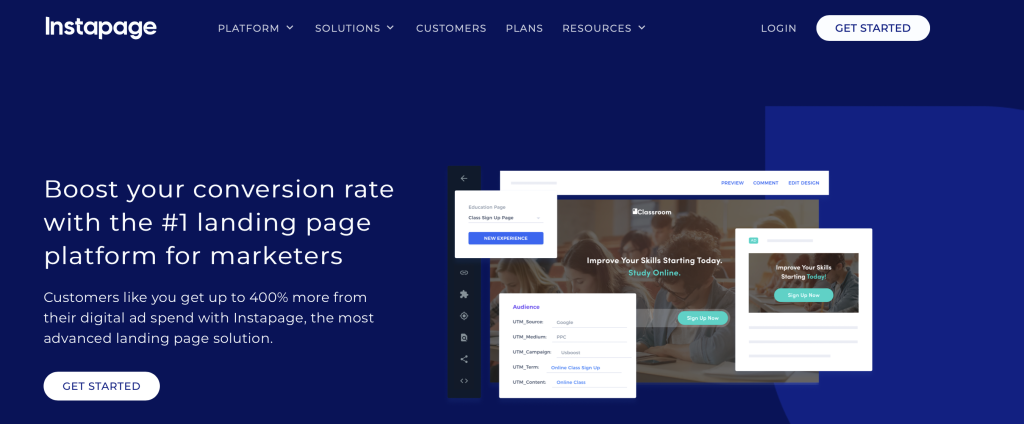Instapage as an alternative to ClickFunnels