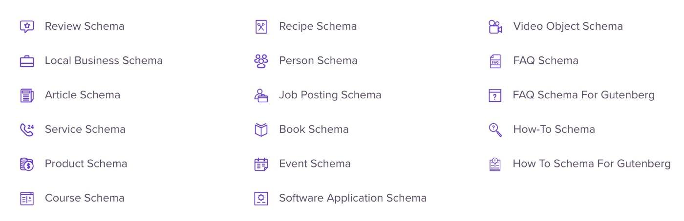 Типы схем Schema Pro