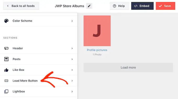 Adding a 'Load More' button to a custom Facebook photos feed in WordPress