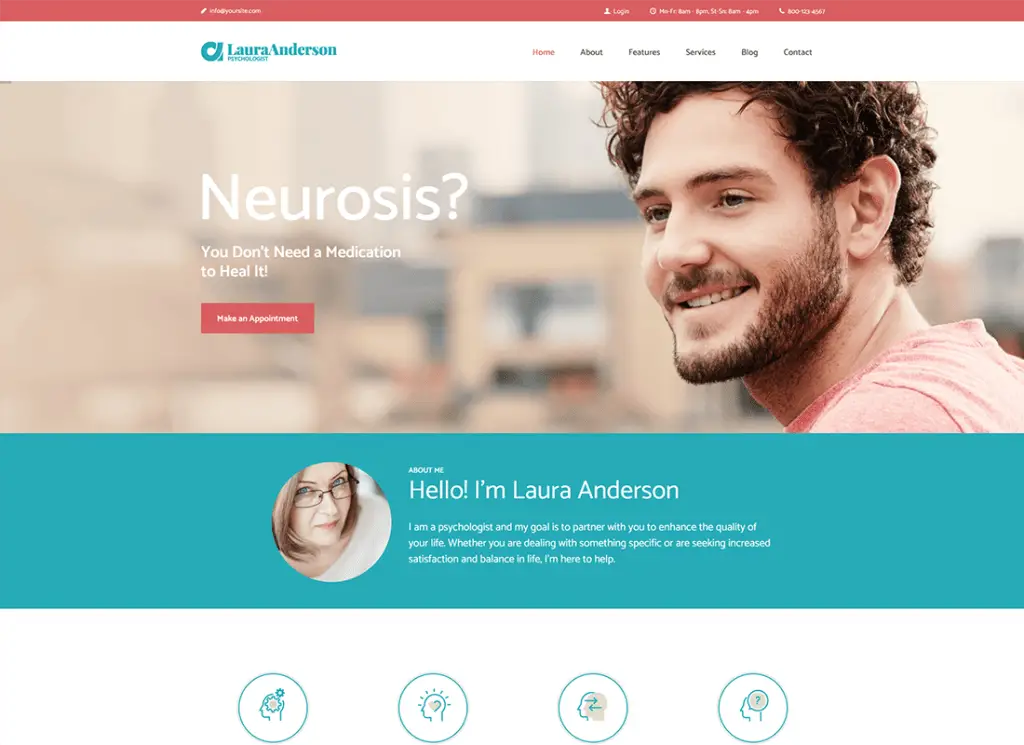 Psychologe | Therapie und Beratung Arzt WordPress Theme