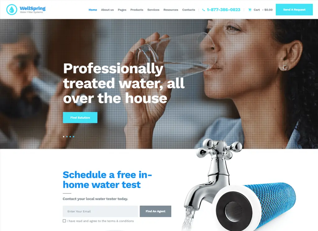 WellSpring | Aqua Filter & Trinkwasserlieferung WordPress Theme