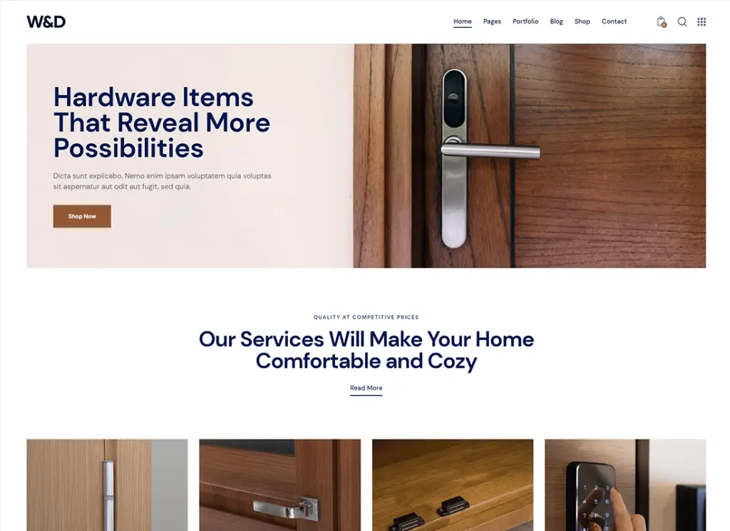 W&D | Tema WordPress Windows & Doors Company