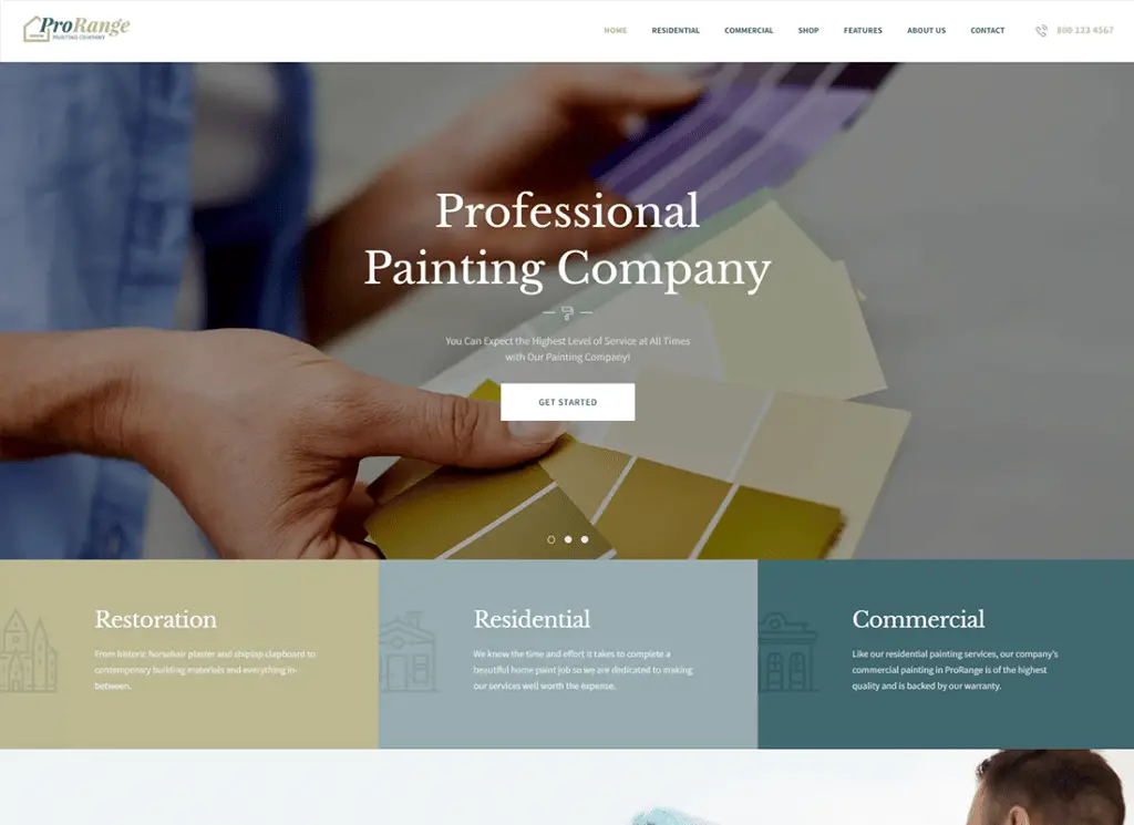 专业范围 | Painting & Renovation Construction Company WordPress 主题