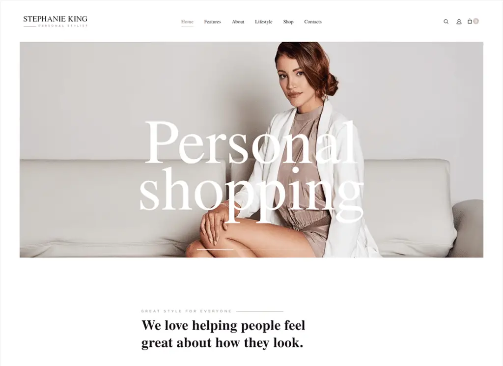 S.Rey | Tema de WordPress para estilista personal y blogger de moda