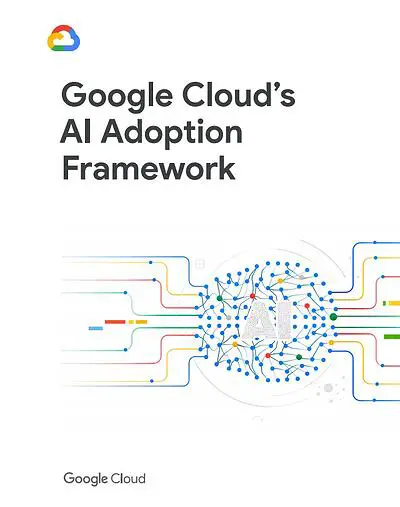 Google-Whitepaper-Beispiel: Cover mit der Aufschrift „Google Cloud’s AI Adoption Framework“