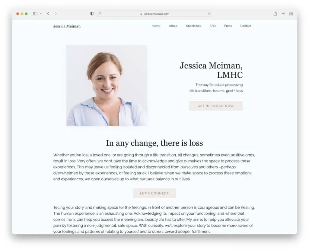 jessica meiman thérapeute site web