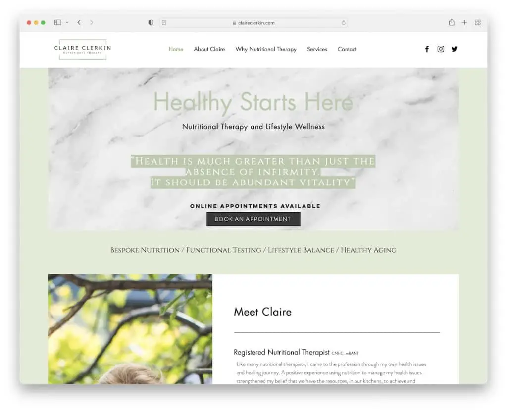 sitio web de claire clerkin terapeuta