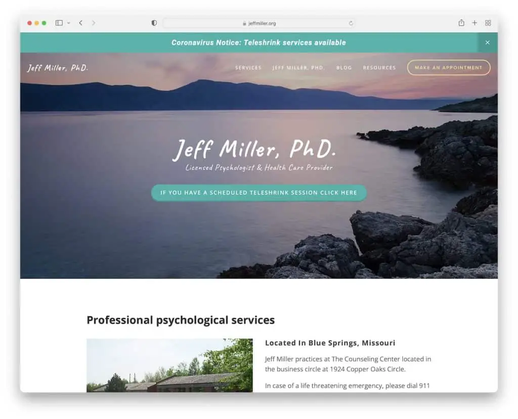 sitio web del terapeuta jeff miller