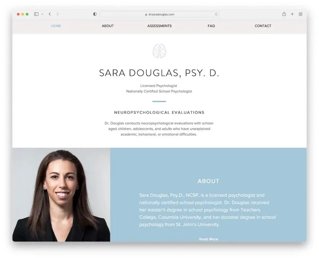 sitio web de sara douglas terapeuta