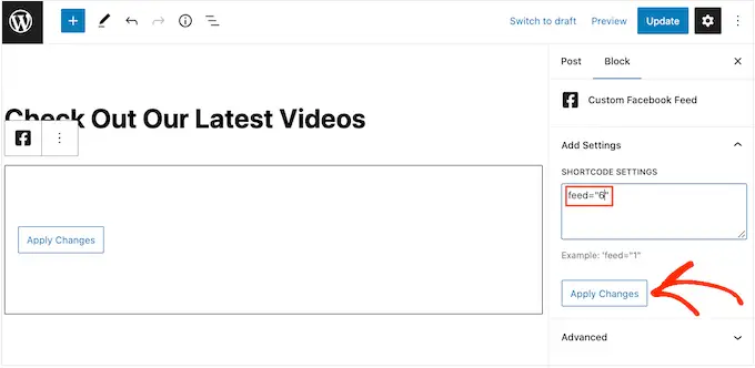 Adding a video feed to WordPress using code