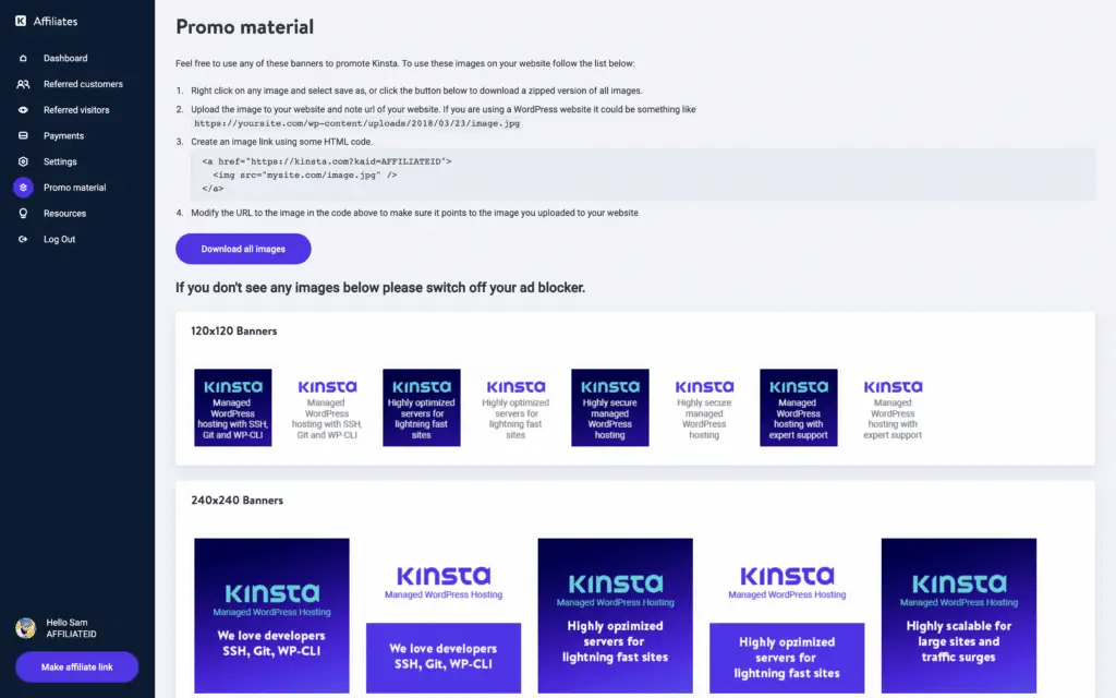 Kinsta marketing material