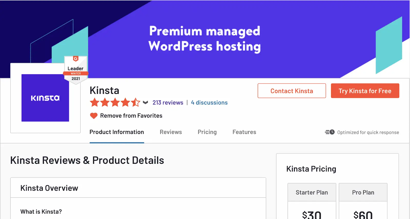 Kinsta product review