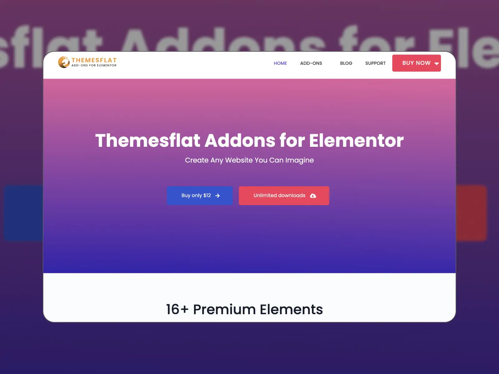 La page de destination des addons WooCommerce Elementor.