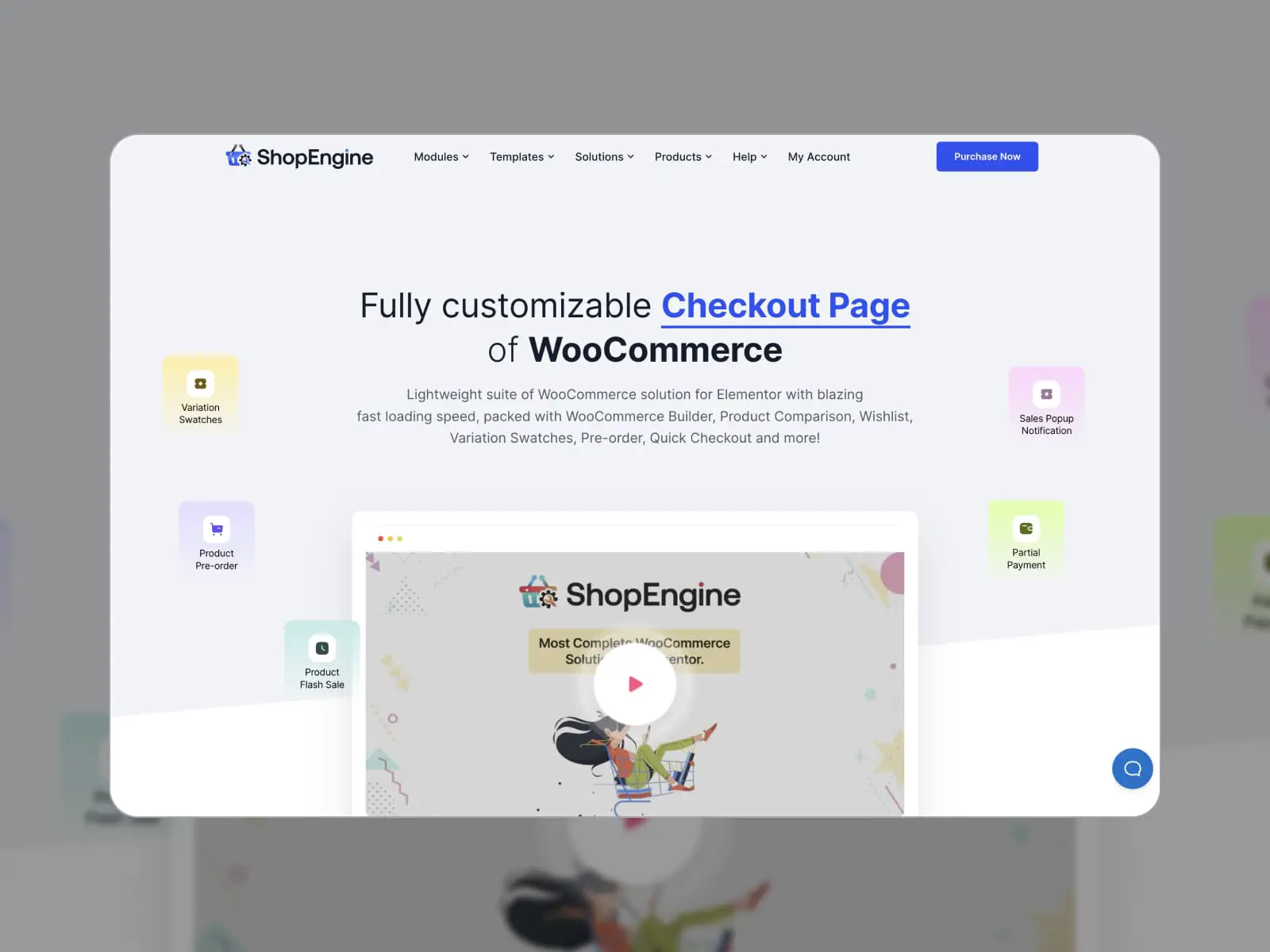 عناصر واجهة مستخدم Shopengine WooCommerce.