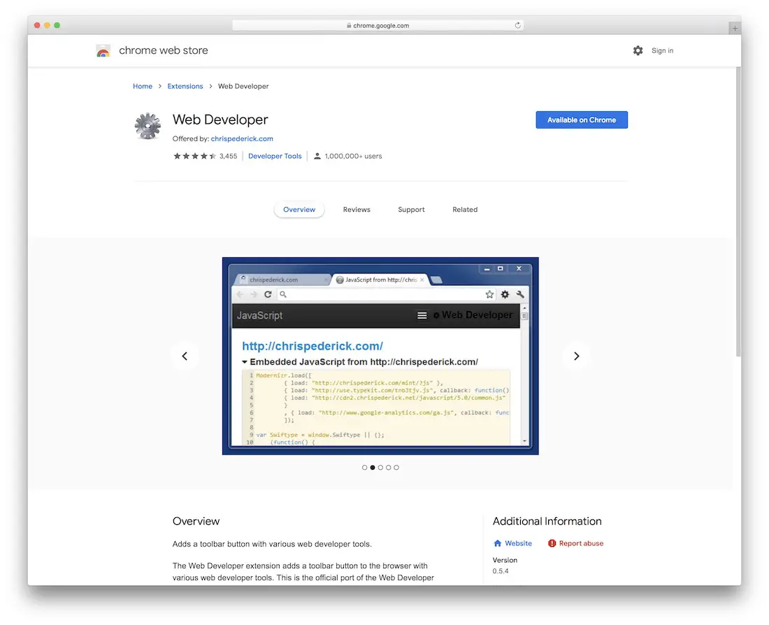 Chrome-Erweiterung für Webentwickler