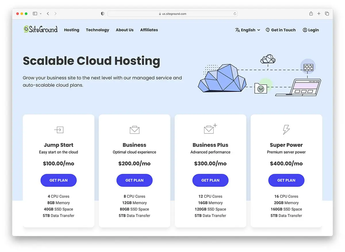 Siteground - Java-Hosting in der Cloud