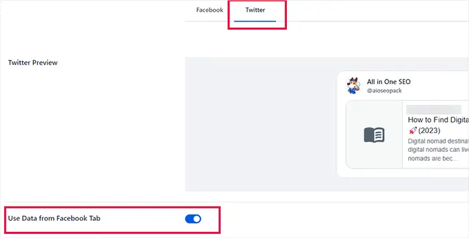 Use data from Facebook tab