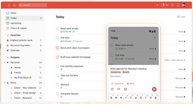 mejores aplicaciones de productividad: Todoist