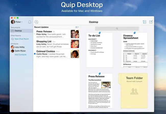 melhores ferramentas de produtividade: Quip