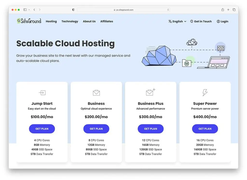 siteground - hosting JSP yang terjangkau