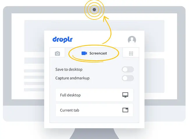 เครื่องบันทึกหน้าจอที่ดีที่สุด: Droplr