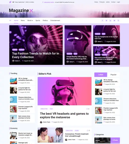 MagazineX موضوع تجريبي