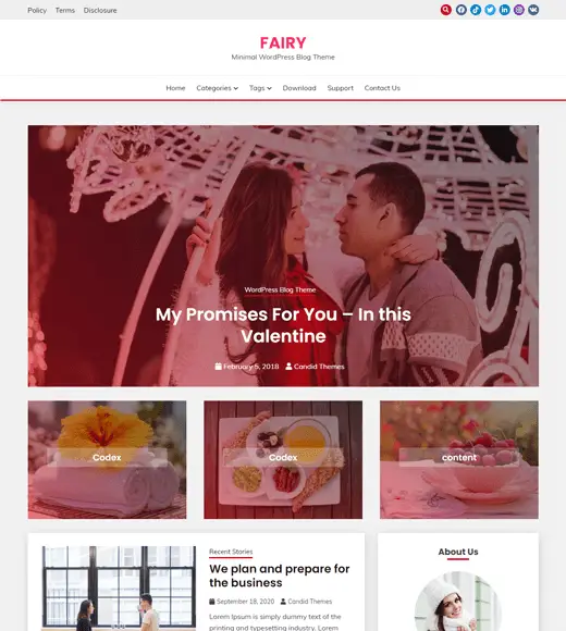 ธีม Fairy WordPress