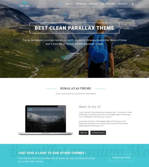 Himalaya Il miglior tema WordPress reattivo gratuito