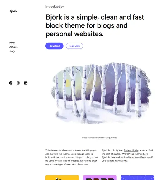 Bjork FSE 테마 데모