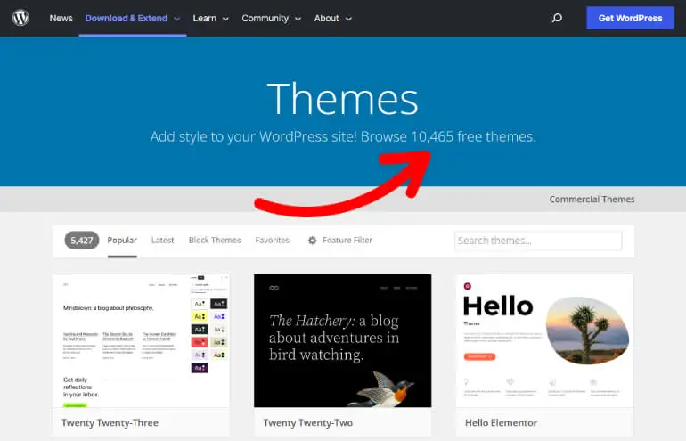 Temi WordPress gratuiti sul repository ufficiale dei temi