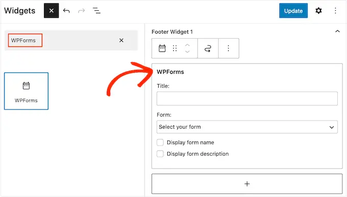 Adding a contact form to your WordPress footer using a block