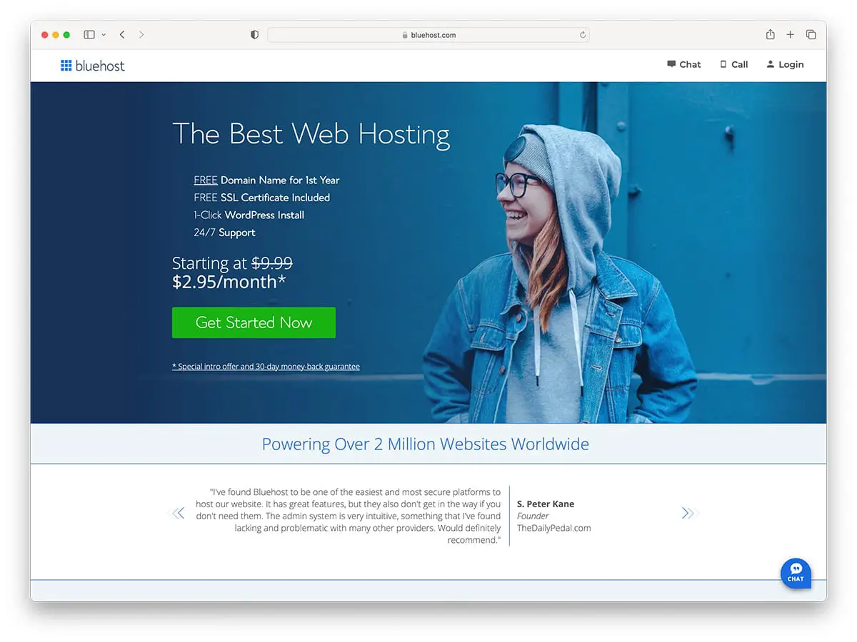 bluehost - hosting conveniente per musicisti